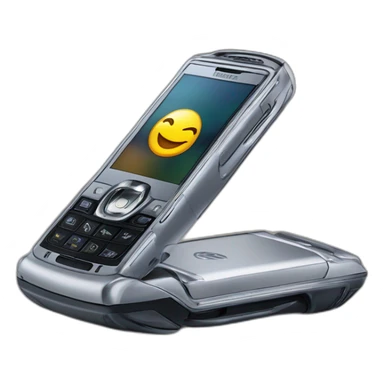 open Motorola Razr V3 mobile device with the iconic clamshell design sticker