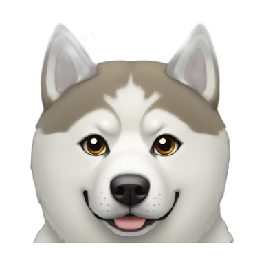 Akita inu with grey car sticker