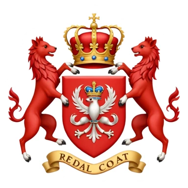 Red Royal Coat of arms sticker