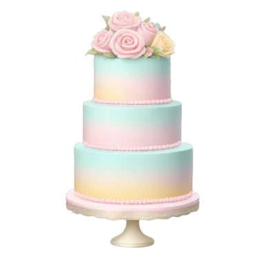 pastel wedding cake sticker