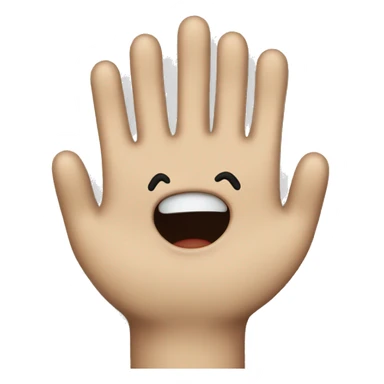 Hands up scared sticker