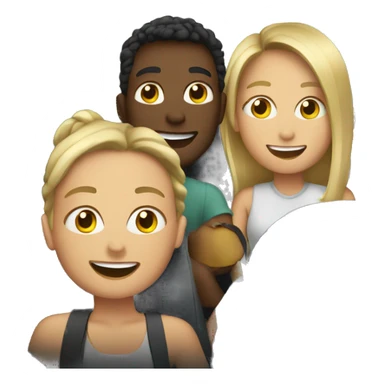 friends enjoying car ride sticker