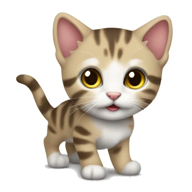 Exploring kitten sticker
