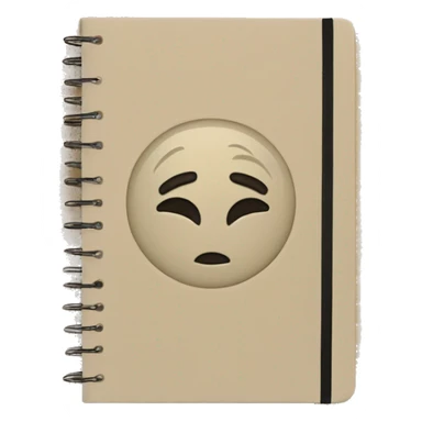 piral notebook, Moleskin, Sand color sticker