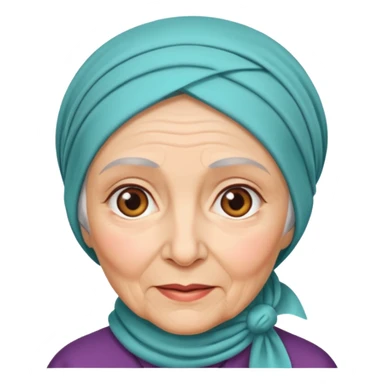 Bir baş örtülü büyükanne sticker