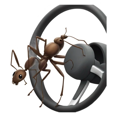 Ant on a steering wheel  sticker