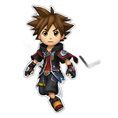 sora flying kingdom hearts sticker
