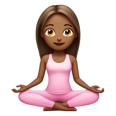 Pink girl in yoga  sticker