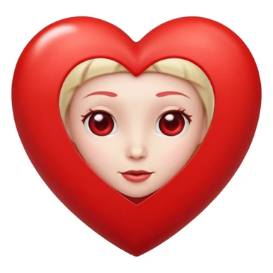 A red heart and a little one on the top left sticker