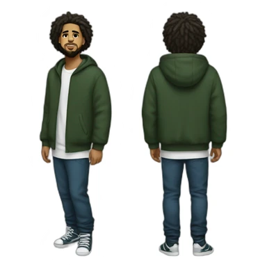 J Cole full body sticker
