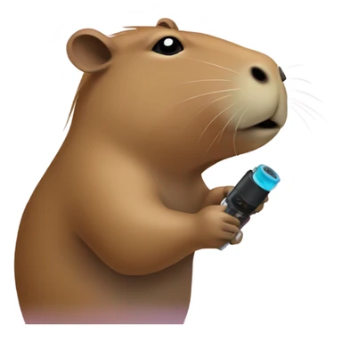 Capybara smoking vape sticker