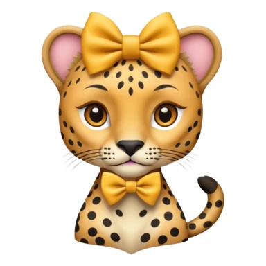 Aesthetic cheetah a bow sticker