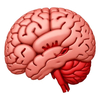 brain with red vessel ischemic sticker