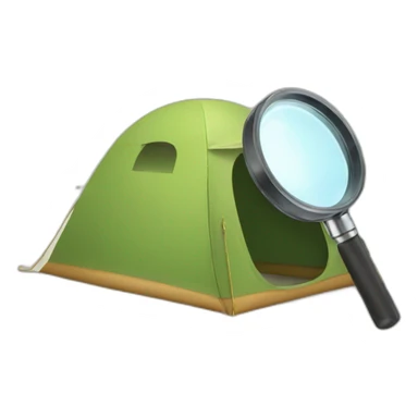 search magnifying glass and tent sticker