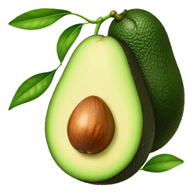 realistic avocado sticker