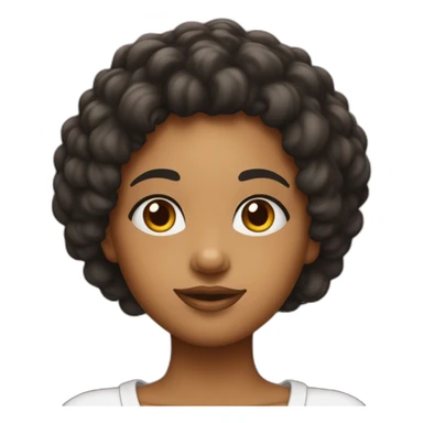 Fille cheveux bouclés noirs et foncé de peau sticker