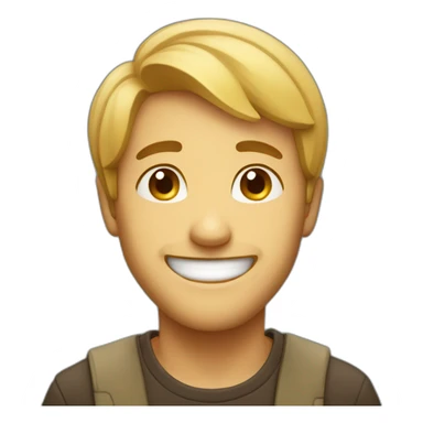cute man smiling sticker