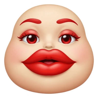 Big kissy lips emoji sticker
