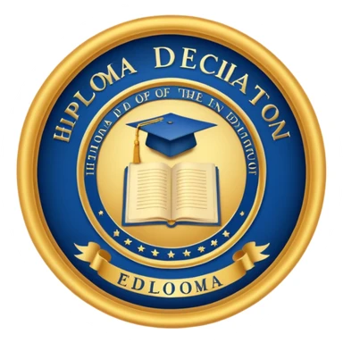 blue Diploma of Higher Education sticker