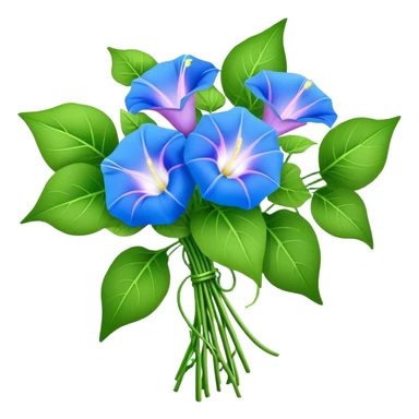 Morning Glorysuper big bouquet, leaf sticker