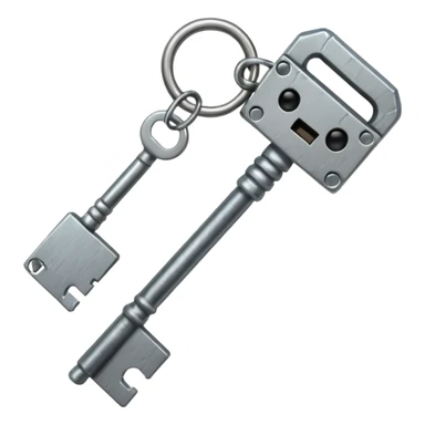 Generate me a lockpick key minecraft theme sticker