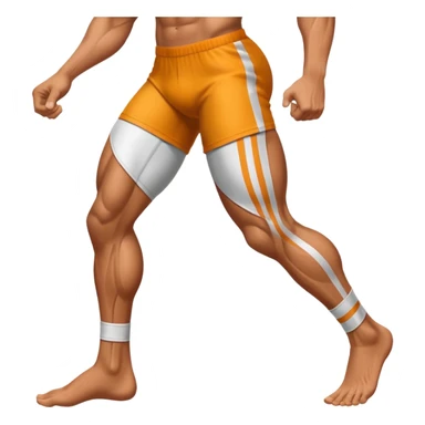 two dancing legs with motion lines sticker