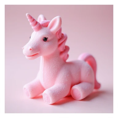 realistic pink candy shaped like a unicorn, photorealistic style sticker