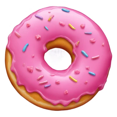 Pink donut sticker