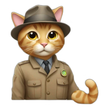 Cat investigator sticker