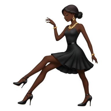 dancing silhouette with high heels sticker