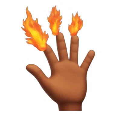 Mano fuego sticker