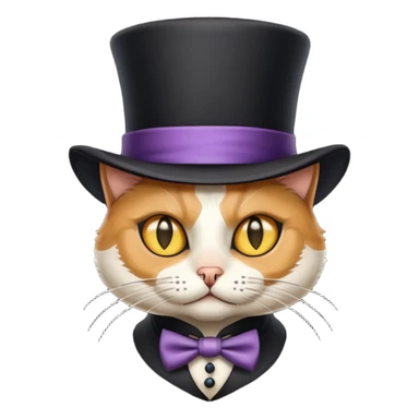 A CAT WEARINGA PLAGUE MASK AND A TOP HAT sticker