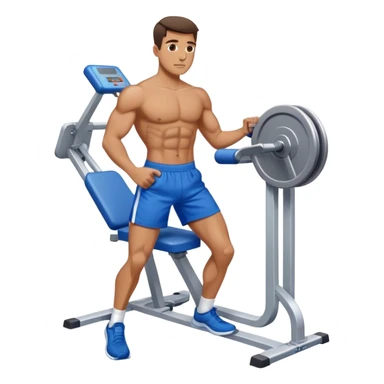man with blue shorts using side-deltoid-machine sticker