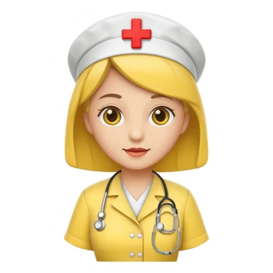 yellow dressed nurse sticker