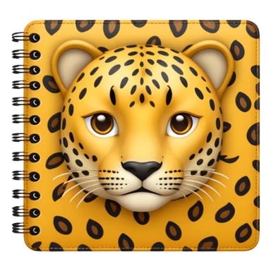 leopard patterned notebook sticker