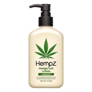 Realistic "Hempz" brand sticker