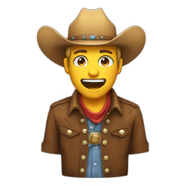 crying laughing cowboy sticker
