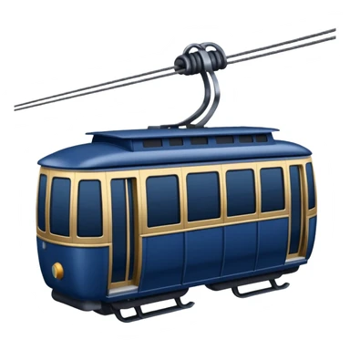 create an emoji of a cable car for a skiregion. dark navy blue colour and the word Lenk on it.  sticker