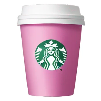 Pink wrapper Starbucks coffee cup sticker
