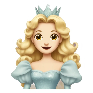 Cartoon of Glinda from wicked  sticker