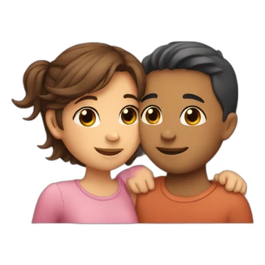 Boy with girl loves each other  sticker