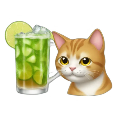 cat drinking moscow mule sticker