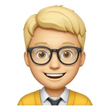 happy nerd emoji sticker