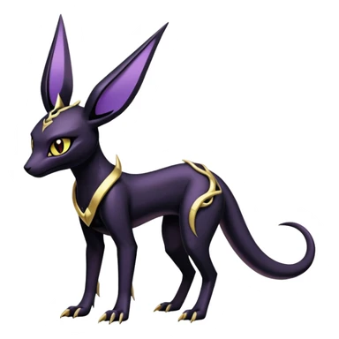 Shiny Dark Edgy Gothic Gloomy Futuristic Salandit-Umbreon-Espeon-Anubis-Hybrid (Full body) sticker