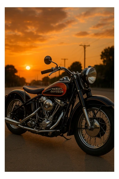 Harley-Davidson classic motorcycle sticker