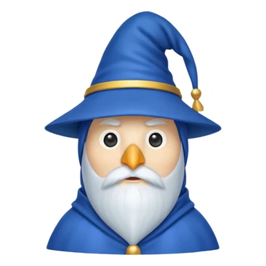penguin wizard with a blue hat sticker