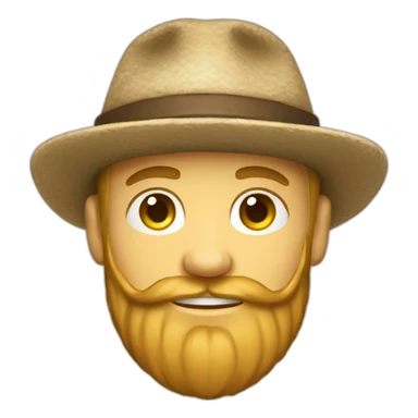 bearded boy wearing a  caucasian papakha hat sticker