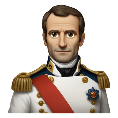 Emanuel Macron serre la main a Napoléon  sticker