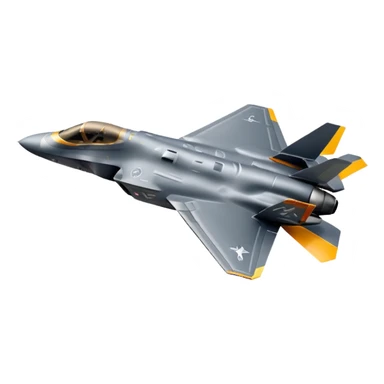 F-35 fighter jet in flight with no background. sticker