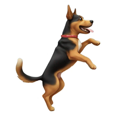 Dog jumping over the moon sticker